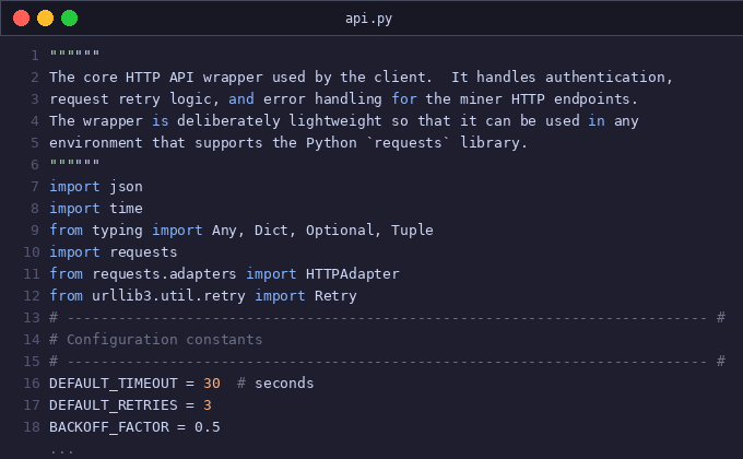docs: Auto-generated OpenAPI spec for miner HTTP endpoints (