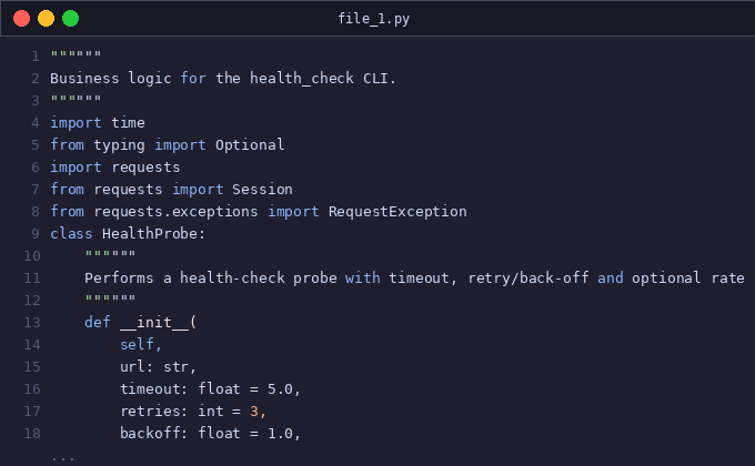 Add configurable timeout and rate limiting to health_check p