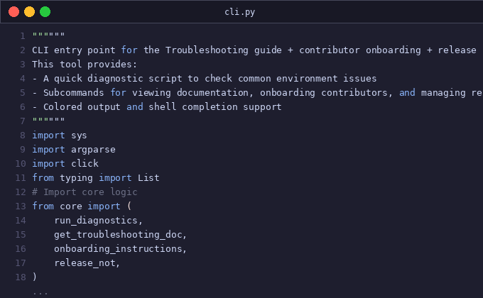 Troubleshooting guide + contributor onboarding + release not