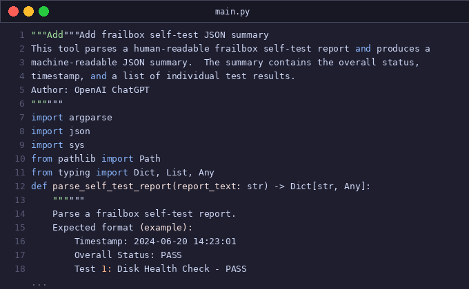 Add frailbox self-test JSON summary