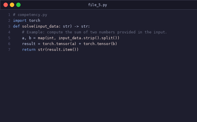 Add pytorch_competency environment (execution-graded PyTorch