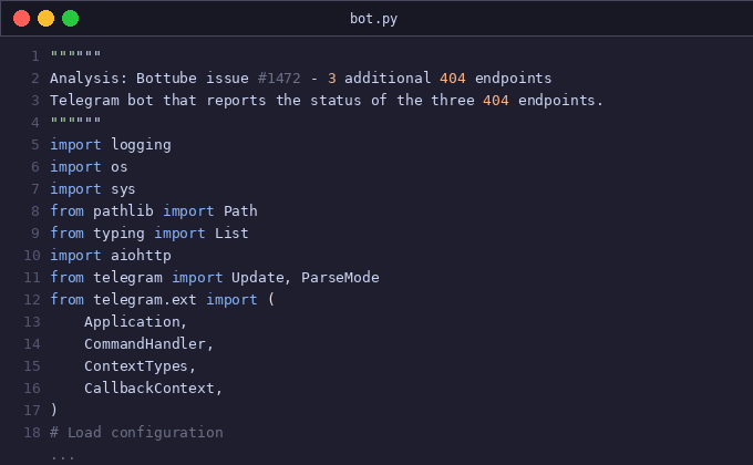Analysis: Bottube issue #1472 - 3 additional 404 endpoints (