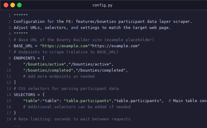 FE: features/bounties participant data layer (escrow client 