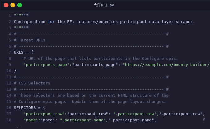 FE: features/bounties participant data layer (escrow client 